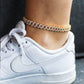 Scarabeaus ICED CUBAN ANKLET - 8MM GOLD